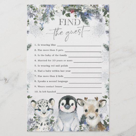 Arctic Animal Winter Onederland Vind de gast (Voorkant)