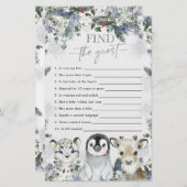 Arctic Animal Winter Onederland Vind de gast (Voorkant / Achterkant)