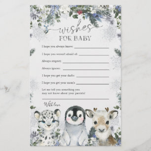 Arctic Animal Winter Onederland wenst Baby