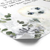 Arctic Animal Winter Onederland zeg geen Baby Poster (Hoek)