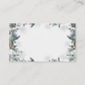 Arctic Animal Winter Wonderland Luier Raffle Informatiekaartje (Achterkant)