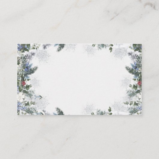 Arctic Animal Winter Wonderland Luier Raffle Informatiekaartje (Achterkant)