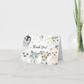 Arctic Animals Baby shower Hartelijk dank Bedankkaart (Voorkant)