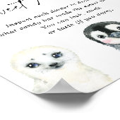 Arctic Animals Baby shower raden de zoete puinhoop Poster (Hoek)