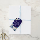 Arctic Animals Blue Winter Kids Verjaardag Dank u Cadeaulabel (Met Touw)