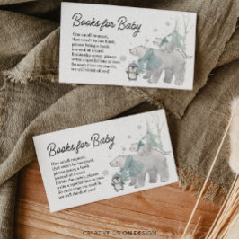 Arctic Animals Boeken voor Baby shower Kaart