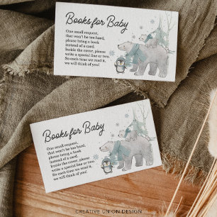 Arctic Animals Boeken voor Baby shower Kaart