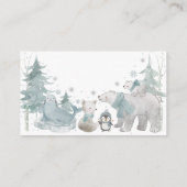 Arctic Animals Boeken voor Baby shower Kaart (Achterkant)