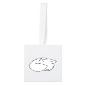 Arctic Animals Cute Doodle Holiday Cube Ornament (Voorkant)