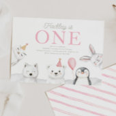 Arctic Animals eerste verjaardag uitnodiging