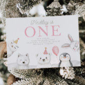 Arctic Animals eerste verjaardag uitnodiging