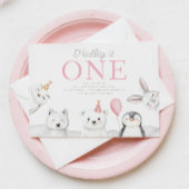 Arctic Animals eerste verjaardag uitnodiging