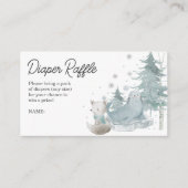 Arctic Animals Luier Raffle Baby shower Kaart (Voorkant)