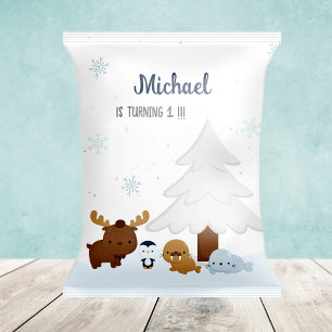 Arctic Animals Party Favor Bag Chip Bag Wrapper Flyer
