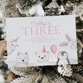 Arctic Animals verjaardagsuitnodiging Kaart