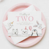 Arctic Animals verjaardagsuitnodiging Kaart