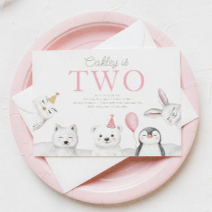 Arctic Animals verjaardagsuitnodiging Kaart