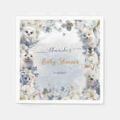 Arctic Animals Winter Baby shower Servet (Voorkant)