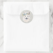 Arctic Animals Winter Floral Holiday Sticker (Tas)