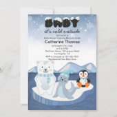 Arctic Animals Winter Wonderland Baby shower Kaart (Voorkant)