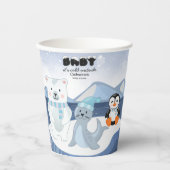 Arctic Animals Winter Wonderland Baby shower Papieren Bekers (Voorkant)