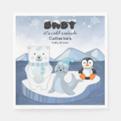 Arctic Animals Winter Wonderland Baby shower Servet (Voorkant)