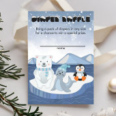 Arctic Animals Winter Wonderland Luier Raffle Informatiekaartje