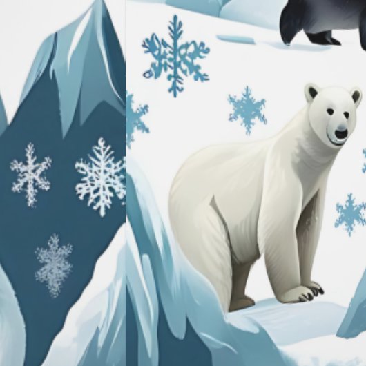 Arctic Animals Winter Wonderland Peel & Stick Behang (Zoom)