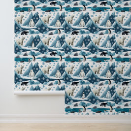 Arctic Animals Winter Wonderland Peel & Stick Behang