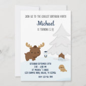 Arctic Animals, Winterdieren Verjaardagsuitnodigin Kaart (Voorkant)