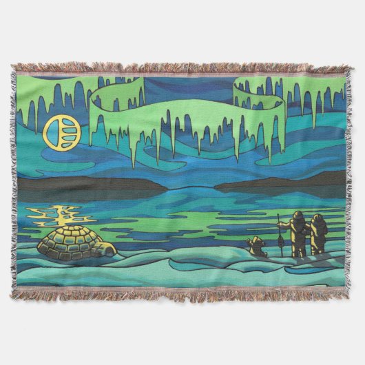 Arctic Art Blanket Inuit Love Throw Blanket Giften Deken (Voorkant)