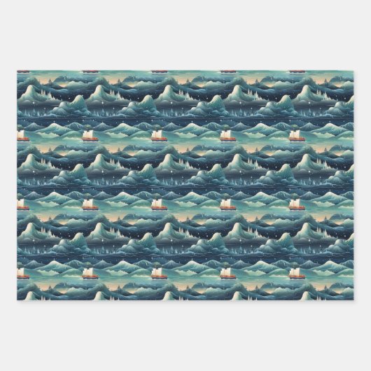 Arctic Aurora Expedition: Icy Adventure Design Inpakpapier Vel (Voorkant 2)