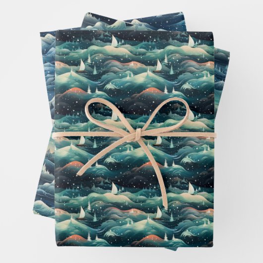 Arctic Aurora Expedition: Icy Adventure Design Inpakpapier Vel (In situ)