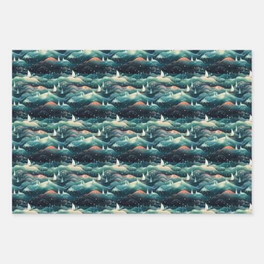 Arctic Aurora Expedition: Icy Adventure Design Inpakpapier Vel (Voorkant)