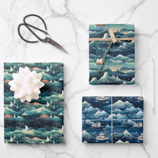 Arctic Aurora Expedition: Icy Adventure Design Inpakpapier Vel (Voorkant)