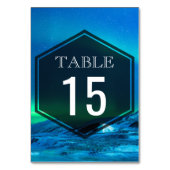 Arctic Aurora Northern Lights Wedding Kaart (Achterkant)