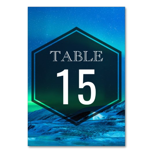 Arctic Aurora Northern Lights Wedding Kaart (Achterkant)