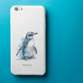 Arctic Azure Waterverf Penguin, op maat Case-Mate iPhone Case