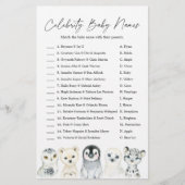 Arctic Baby shower Celebrity Baby Names Game (Voorkant)