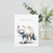 Arctic Beauty: Winter Fox op maat Briefkaart (Staand voorkant)