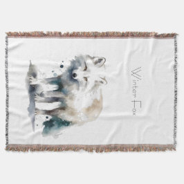 Arctic Beauty: Winter Fox op maat Deken
