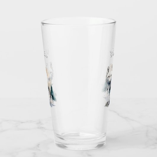 Arctic Beauty: Winter Fox op maat Glas (Rechts)