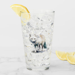 Arctic Beauty: Winter Fox op maat Glas