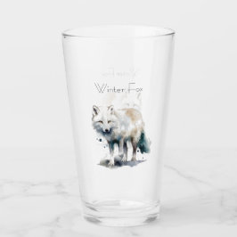 Arctic Beauty: Winter Fox op maat Glas