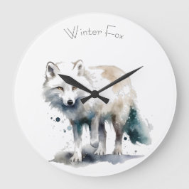 Arctic Beauty: Winter Fox op maat Grote Klok