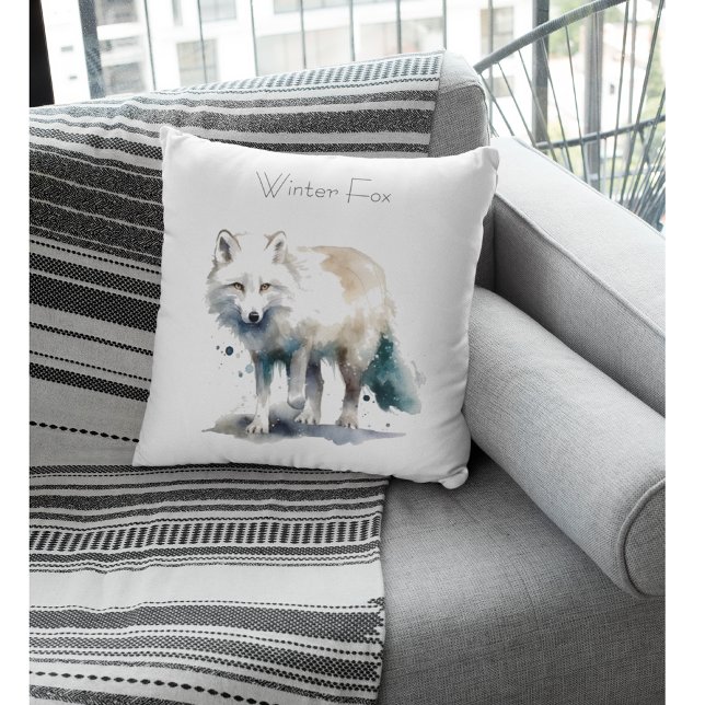 Arctic Beauty: Winter Fox op maat Kussen (Creator heeft geüpload)