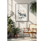 Arctic Beauty: Winter Fox op maat Perfect Poster