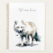Arctic Beauty: Winter Fox op maat Planner (Voorkant)