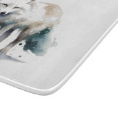 Arctic Beauty: Winter Fox op maat Snijplank (Hoek)