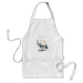 Arctic Beauty: Winter Fox op maat Standaard Schort (Voorkant)